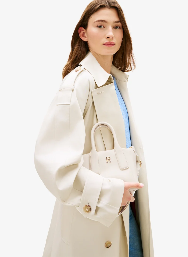 TOMMY HILFIGER Essential Metallic Logo Crossbody Tote Bag